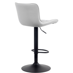 Tabouret de bar Emma en similicuir blanc