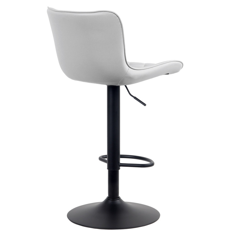 Tabouret de bar Emma en similicuir blanc
