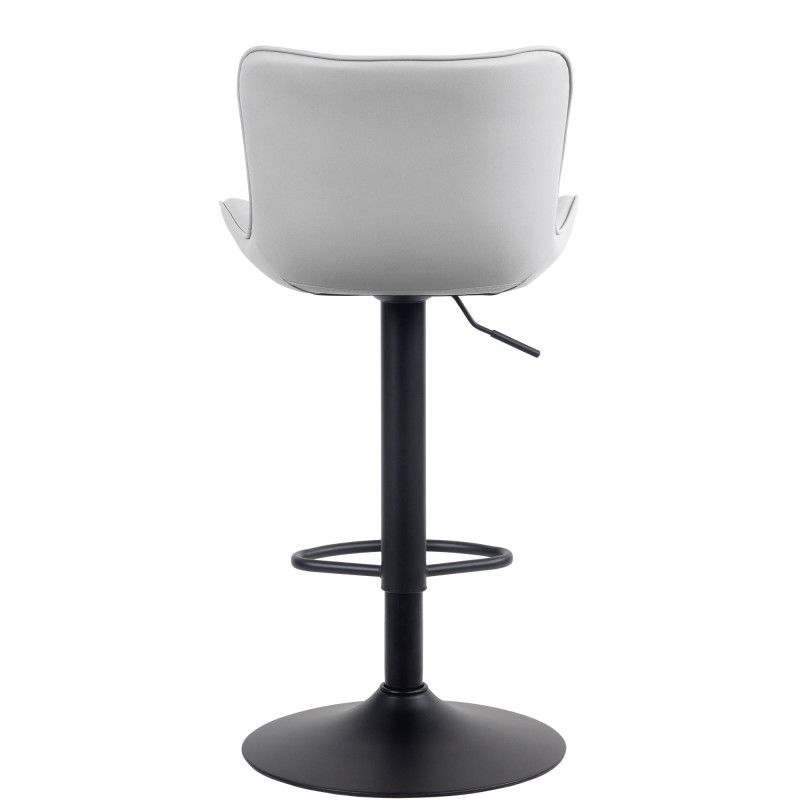 Tabouret de bar Emma en similicuir blanc