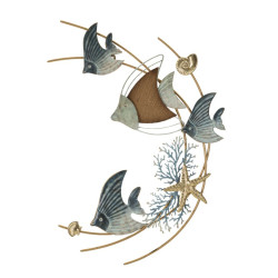 Panneau mural en fer DORY – Art mural aux lignes audacieuses (61 x 5 x 86 cm)