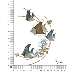 Panneau mural en fer DORY – Art mural aux lignes audacieuses (61 x 5 x 86 cm)