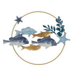 Panneau mural en fer MARINE – Élégance et esprit marin (77 x 5 x 63 cm)