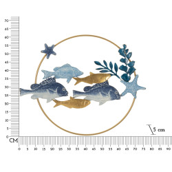 Panneau mural en fer MARINE – Élégance et esprit marin (77 x 5 x 63 cm)
