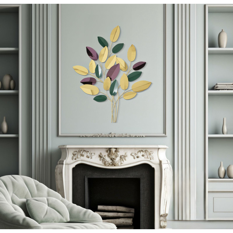 Panneau mural coloré – Explosion de couleurs et énergie vibrante (81,9 x 3,8 x 97 cm)