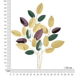 Panneau mural coloré – Explosion de couleurs et énergie vibrante (81,9 x 3,8 x 97 cm)