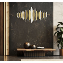 Panneau mural OLIGRAMME – Sculpture murale XXL en fer (149 x 5 x 70 cm)