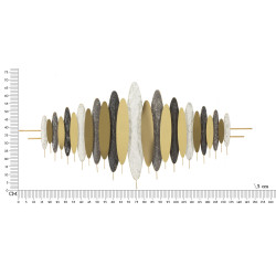 Panneau mural OLIGRAMME – Sculpture murale XXL en fer (149 x 5 x 70 cm)