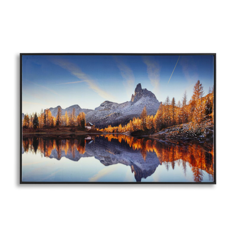 Impression sur toile laquée Lac – Sérénité et modernité (90 x 4 x 60 cm)