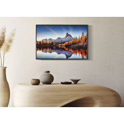 Impression sur toile laquée Lac – Sérénité et modernité (90 x 4 x 60 cm)