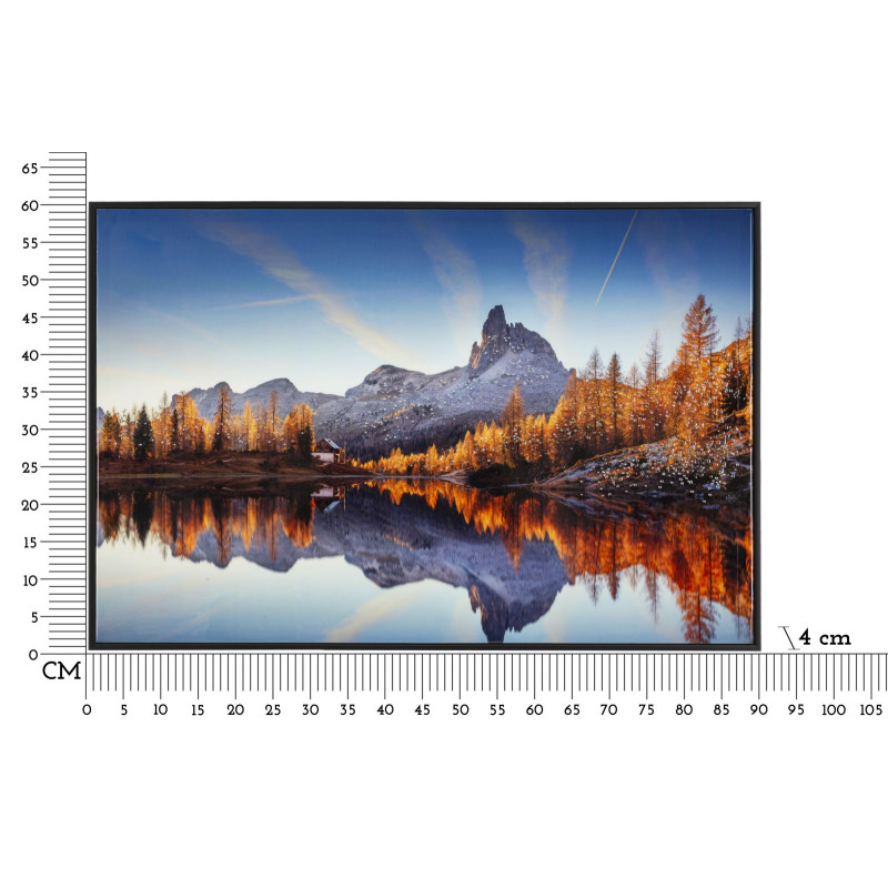 Impression sur toile laquée Lac – Sérénité et modernité (90 x 4 x 60 cm)