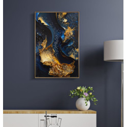 Impression sur toile laquée Andromède B – Voyage cosmique et couleurs (60 x 4 x 90 cm)