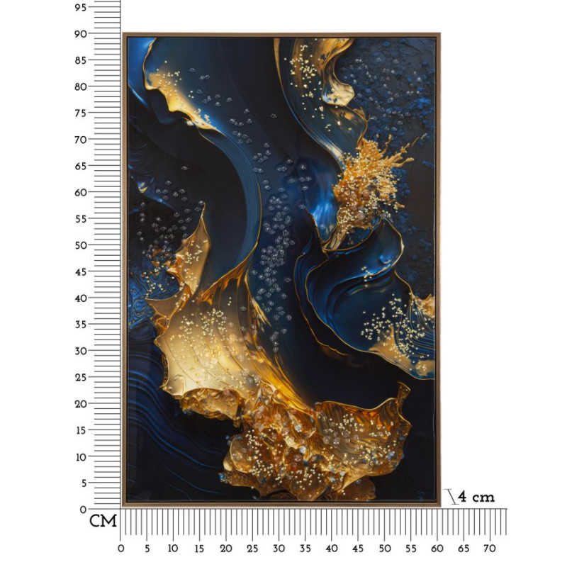 Impression sur toile laquée Andromède B – Voyage cosmique et couleurs (60 x 4 x 90 cm)