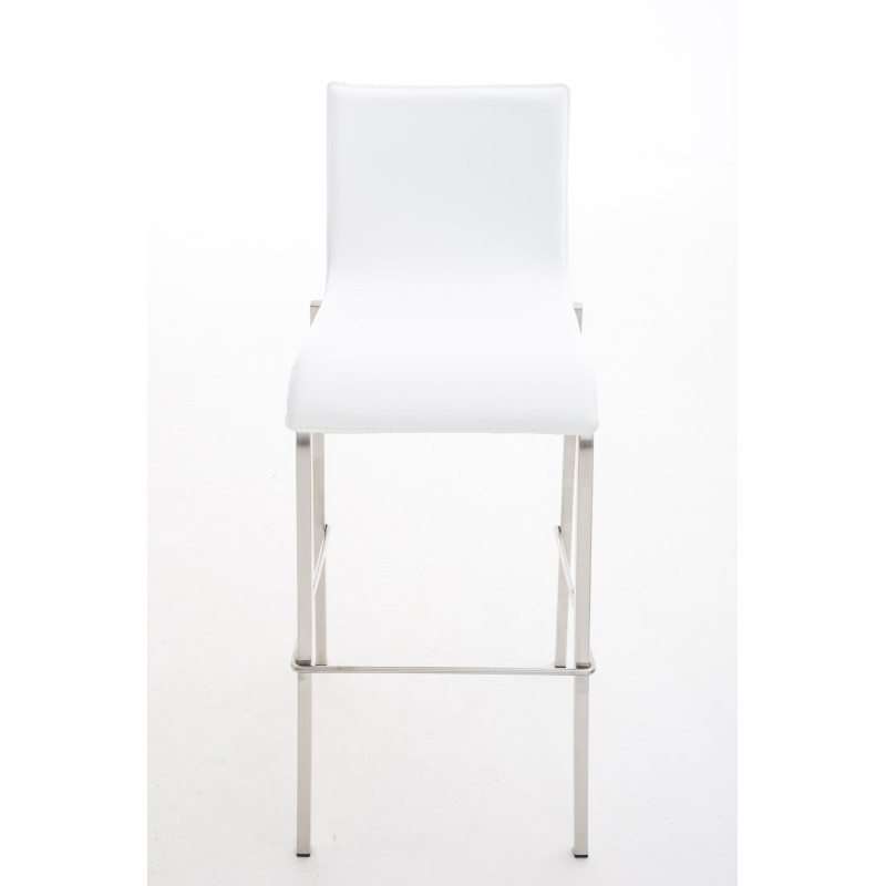Tabouret de bar Avola cuir plat E78 blanc