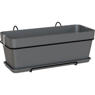 ARTEVASI - Kit Jardiniere capri 50cm v2 anthracite 50,2 x 28,5 x h20,7 cm - 1,54l