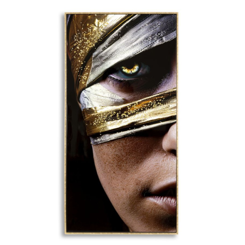 Toile laquée Nairobi A – Modernité ethnique et style (52 x 4 x 102 cm)