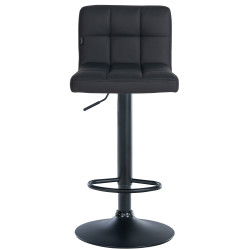 Lot de 2 tabourets de bar Feni simili cuir noir noir