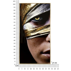 Toile laquée Nairobi A – Modernité ethnique et style (52 x 4 x 102 cm)