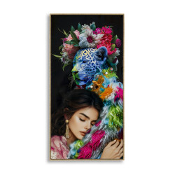 Toile laquée Moira B – Élégance moderne et design (52 x 4 x 102 cm)