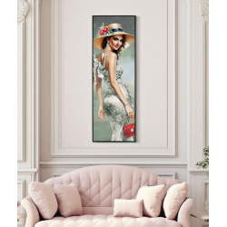 Toile laquée élégante H – Raffinement classique et modernité (52 x 4,5 x 152 cm)