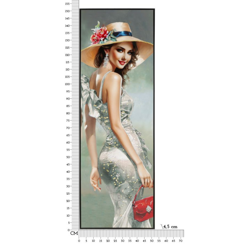 Toile laquée élégante H – Raffinement classique et modernité (52 x 4,5 x 152 cm)