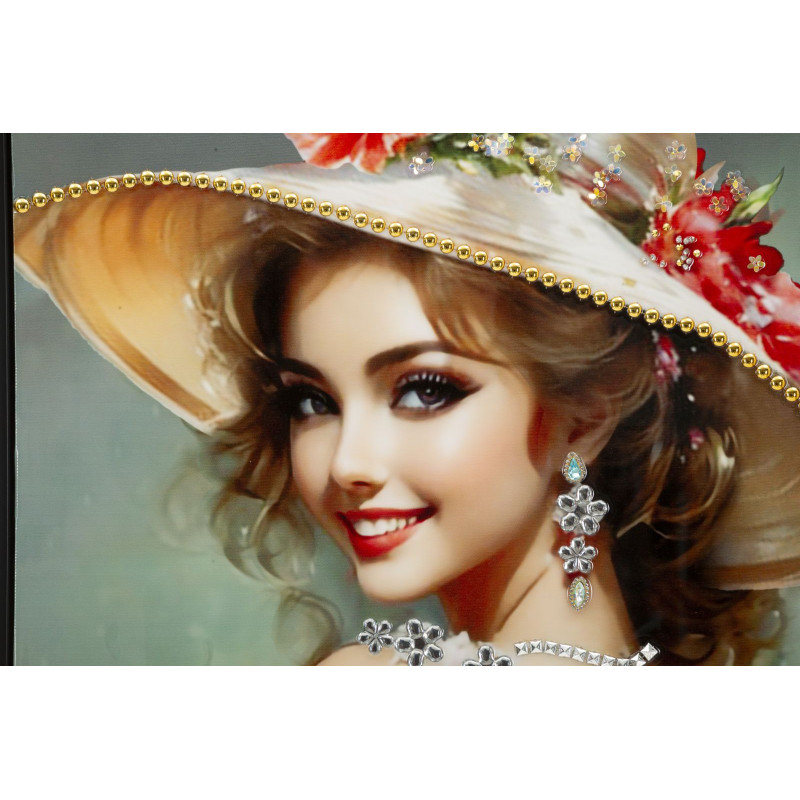 Toile laquée élégante B – Lusso e chic senza tempo (52 x 4,5 x 152 cm)