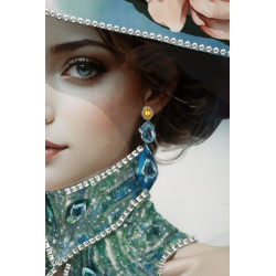 Pintura em tela envernizada PAM B – Elegância e estilo de parede (62 x 4 x 92 cm)