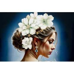 Toile laquée Isabel H – Modernidade e sofisticação mural (72 x 4 x 102 cm)