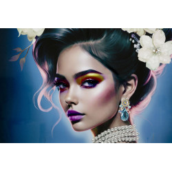 Quadro em tela envernizada Isabel B – Requinte contemporâneo (72 x 4 x 102 cm)