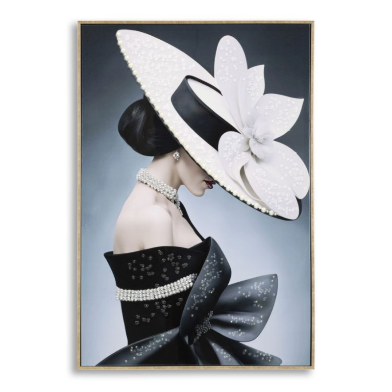 Pintura em tela lacada Marty H – Luxo artístico e modernidade (62 x 4 x 92 cm)