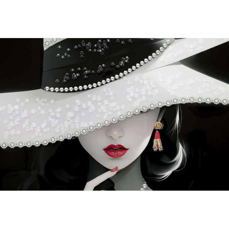 Pintura em tela lacada Marty H – Arte de parede cativante e moderna (62 x 4 x 92 cm)