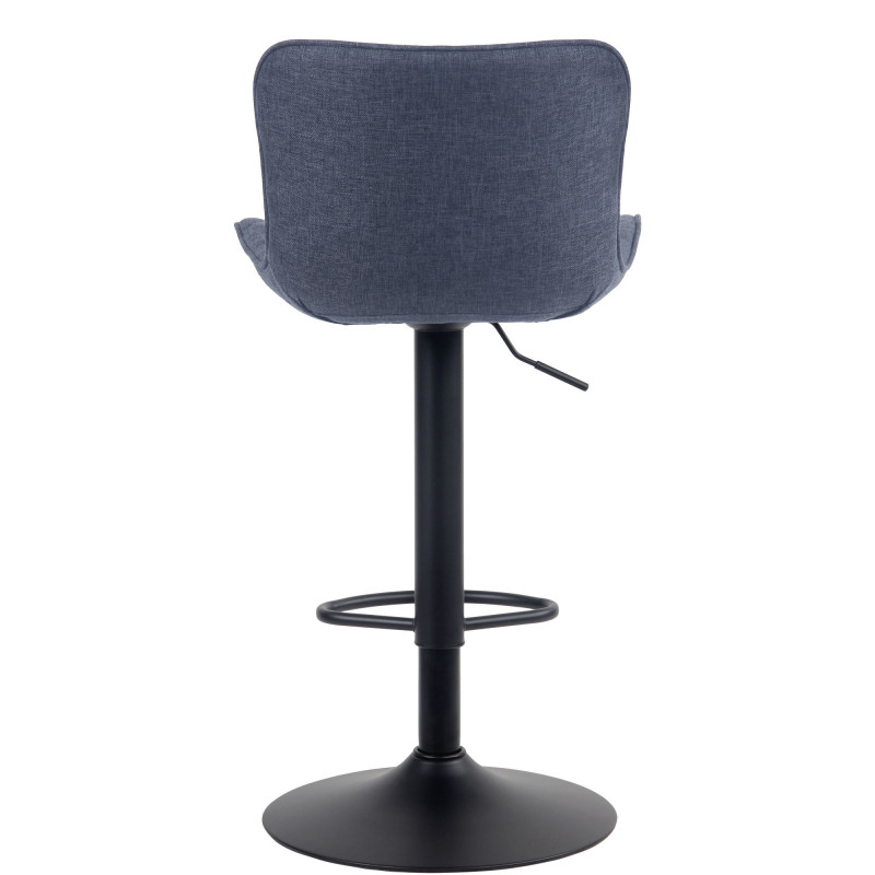 Tabouret de bar en tissu Emma bleu