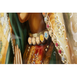 Quadro em tela envernizada MADENE A – Elegância contemporânea XXL (72 x 4 x 102 cm)