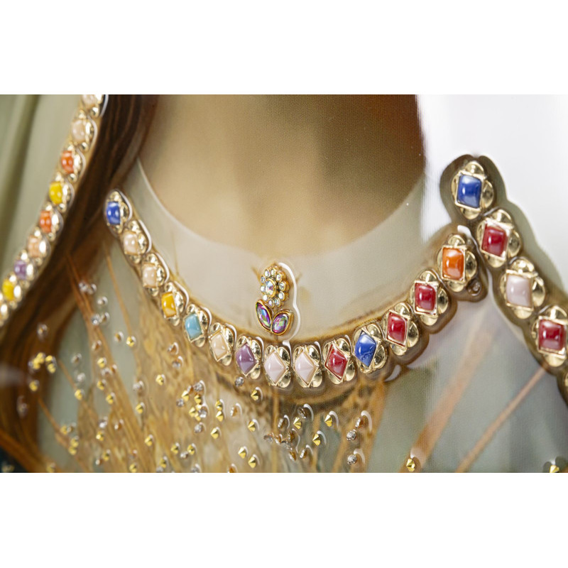 Quadro em tela laqueada MADENE B – Estilo e requinte mural (72 x 4 x 102 cm)