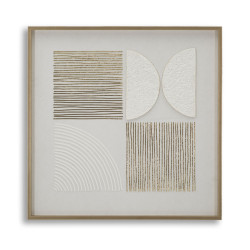 Quadro abstrato em tela H – Formas e cores dinâmicas (60 x 3 x 60 cm)