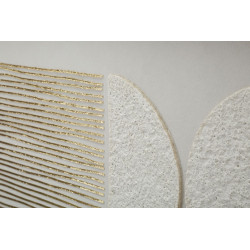 Tableau abstrait sur toile H – Formes et couleurs dynamiques (60 x 3 x 60 cm)