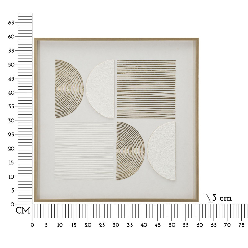 Quadro abstrato em tela B – Expressão artística moderna (60 x 3 x 60 cm)