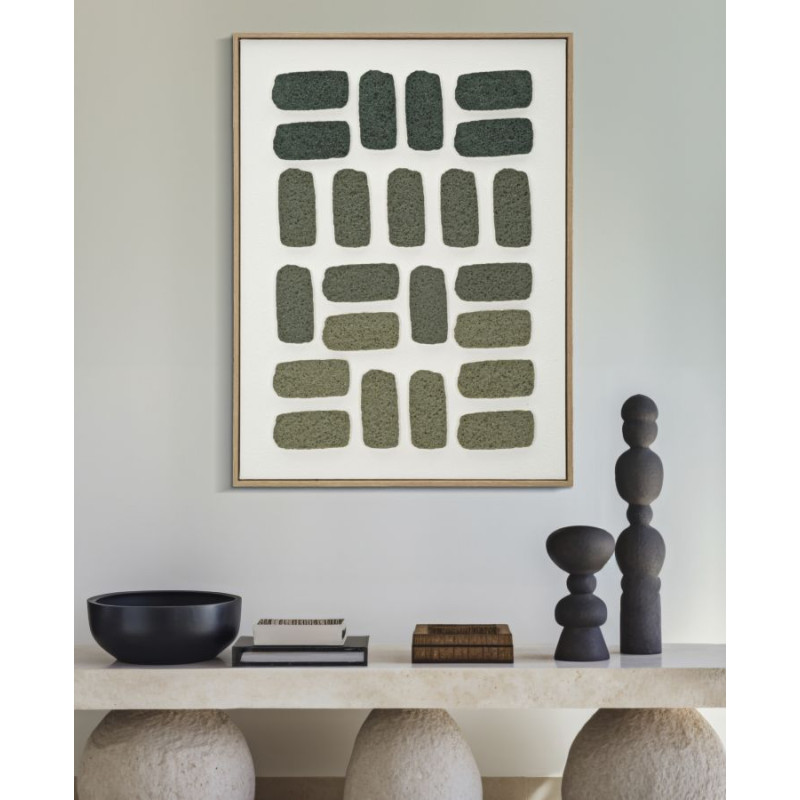 Pittura 3D su tela incorniciata H – Profondità e impatto visivo (60 x 2,9 x 80 cm)