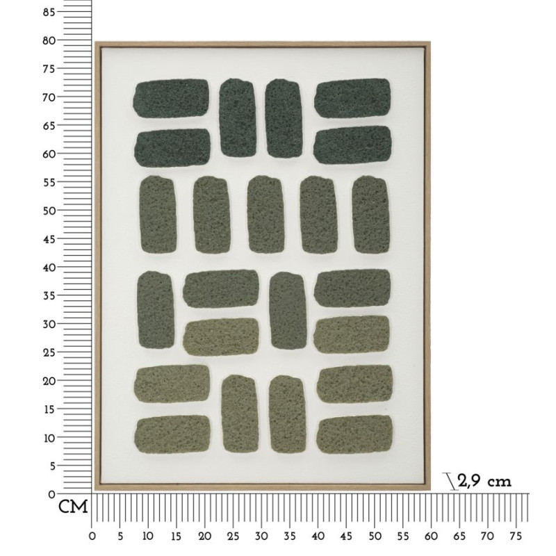 Pintura 3D em tela com moldura H – Profundidade e impacto visual (60 x 2,9 x 80 cm)