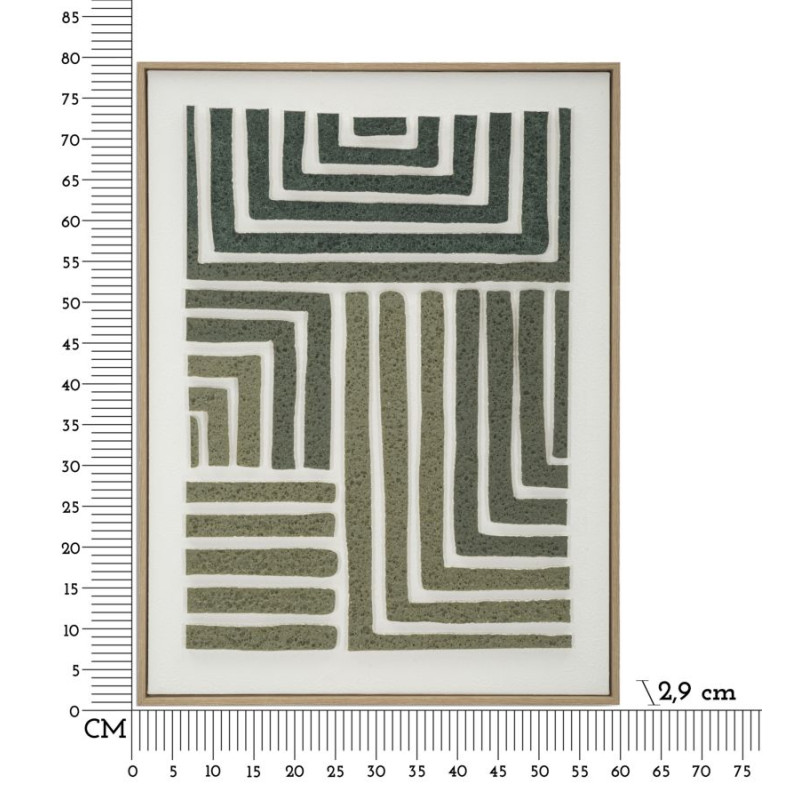 Pintura 3D em tela com moldura B – Efeito espetacular e moderno (60 x 2,9 x 80 cm)