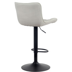 Tabouret de bar en tissu Emma crème
