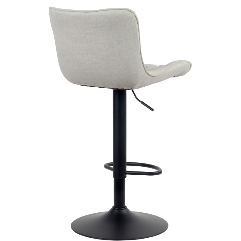 Tabouret de bar en tissu Emma crème