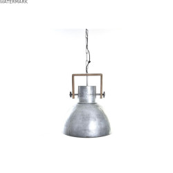 Suspension DKD Home Decor Marron Argenté Métal Bois de manguier 50 W 40 x 40 x 50 cm