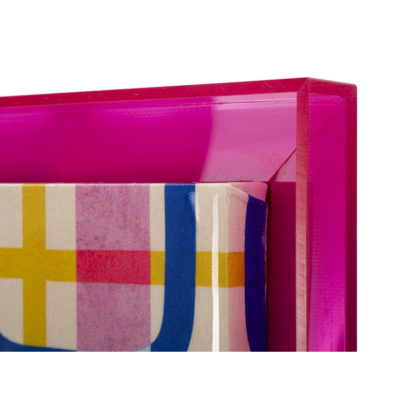 Modis con stampa su tela laccata B – Elegante decorazione da parete (60 x 3,3 x 80 cm)