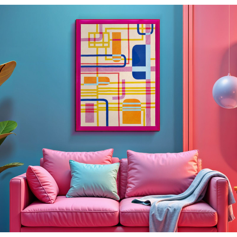 Títulos con impresión en lienzo lacado B – Elegante decoración de pared (60 x 3,3 x 80 cm)