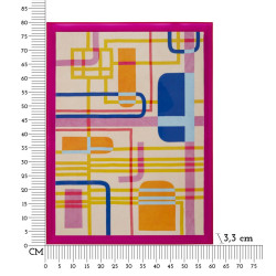 Modis con stampa su tela laccata B – Elegante decorazione da parete (60 x 3,3 x 80 cm)