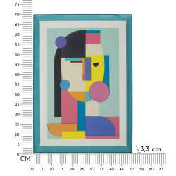 Impresión en lienzo Pop Art H – Explosión de colores y energía (50 x 3,3 x 70 cm)