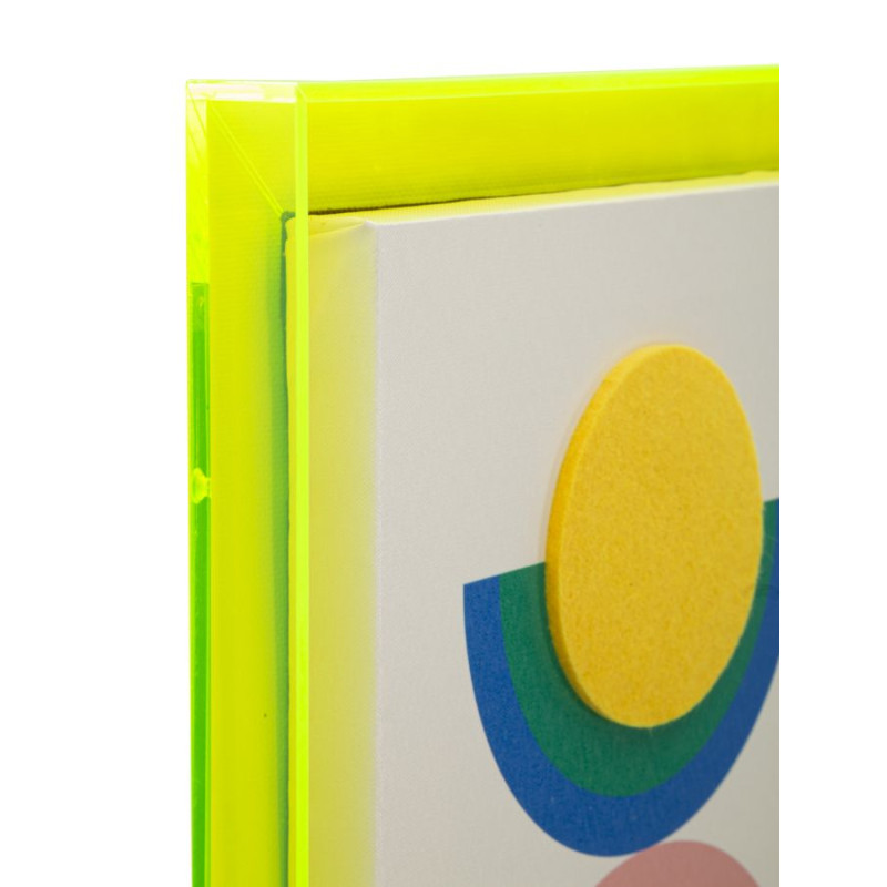 Impressão em tela Pop Art com moldura G – Explosão de cores e energia para paredes (50 x 3,3 x 70 cm)