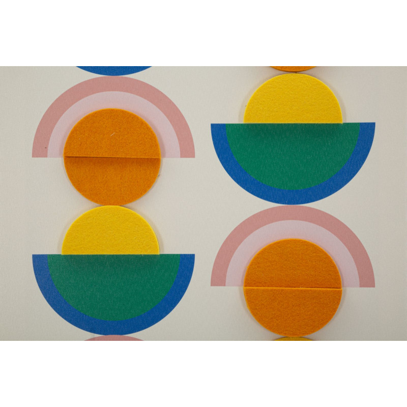 Impressão em tela Pop Art com moldura G – Explosão de cores e energia para paredes (50 x 3,3 x 70 cm)