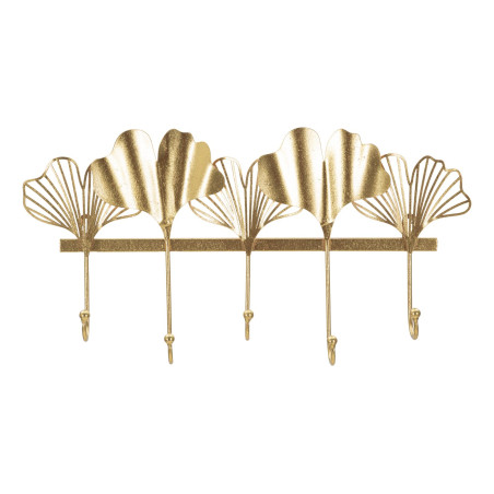 Uncinetto da parete 5 foglie – Funzionalità e stile da parete (49,5 x 6 x 26,3 cm)