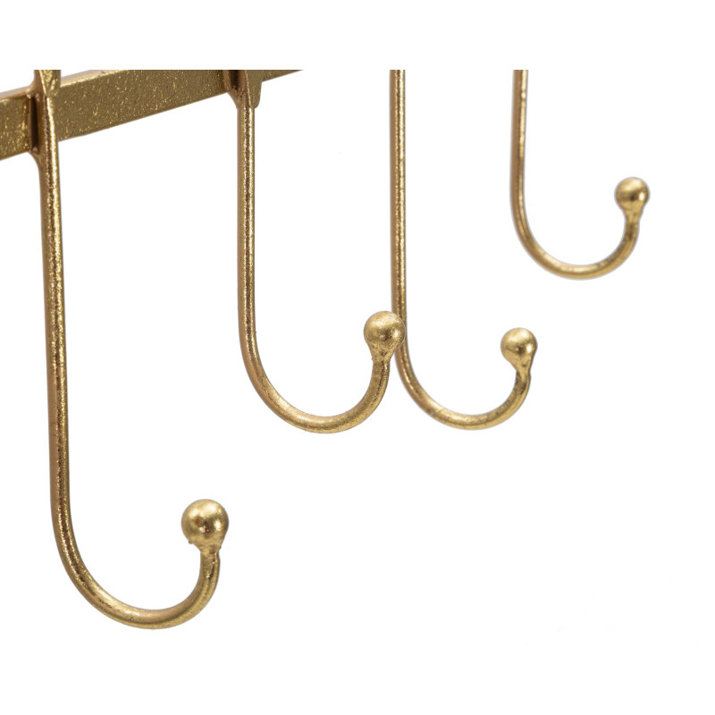 Uncinetto da parete 5 foglie – Funzionalità e stile da parete (49,5 x 6 x 26,3 cm)